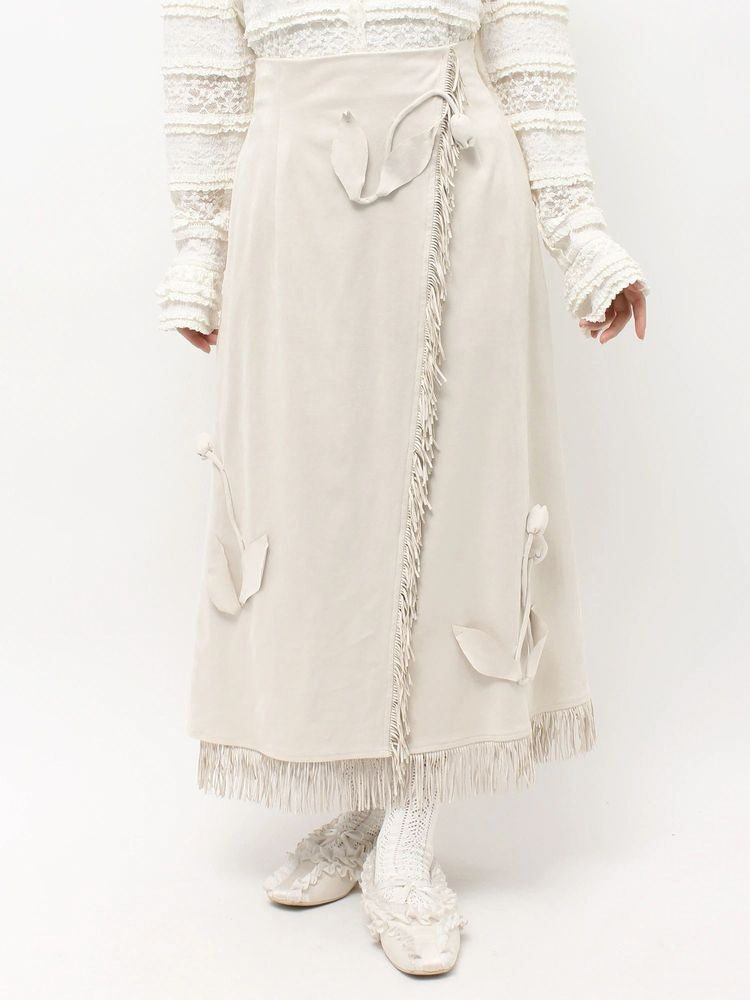 merry jenny｜Tulip Suede Skirt