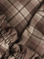 merry jenny｜Plaid Collar Frill Blouson
