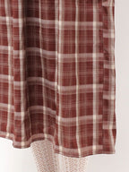 merry jenny｜Ribbon Frill Collar Plaid Dress