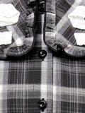 merry jenny｜Ribbon Frill Collar Plaid Dress