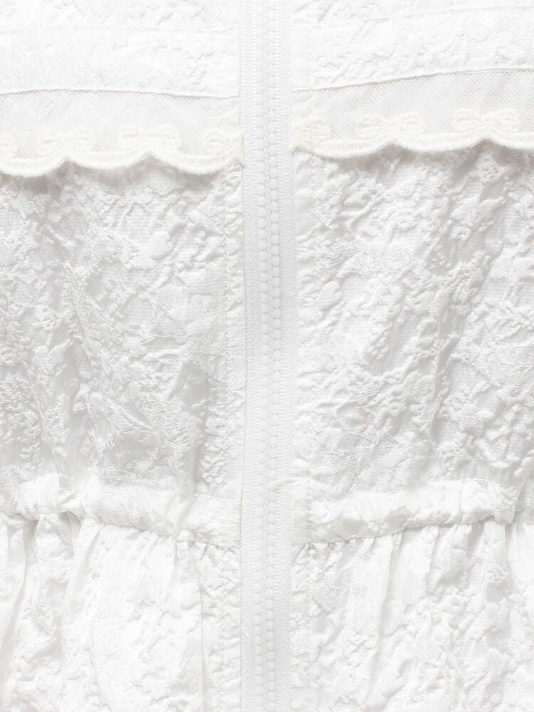merry jenny｜Jacquard Hooded Mini Dress