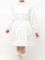 merry jenny｜Jacquard Hooded Mini Dress