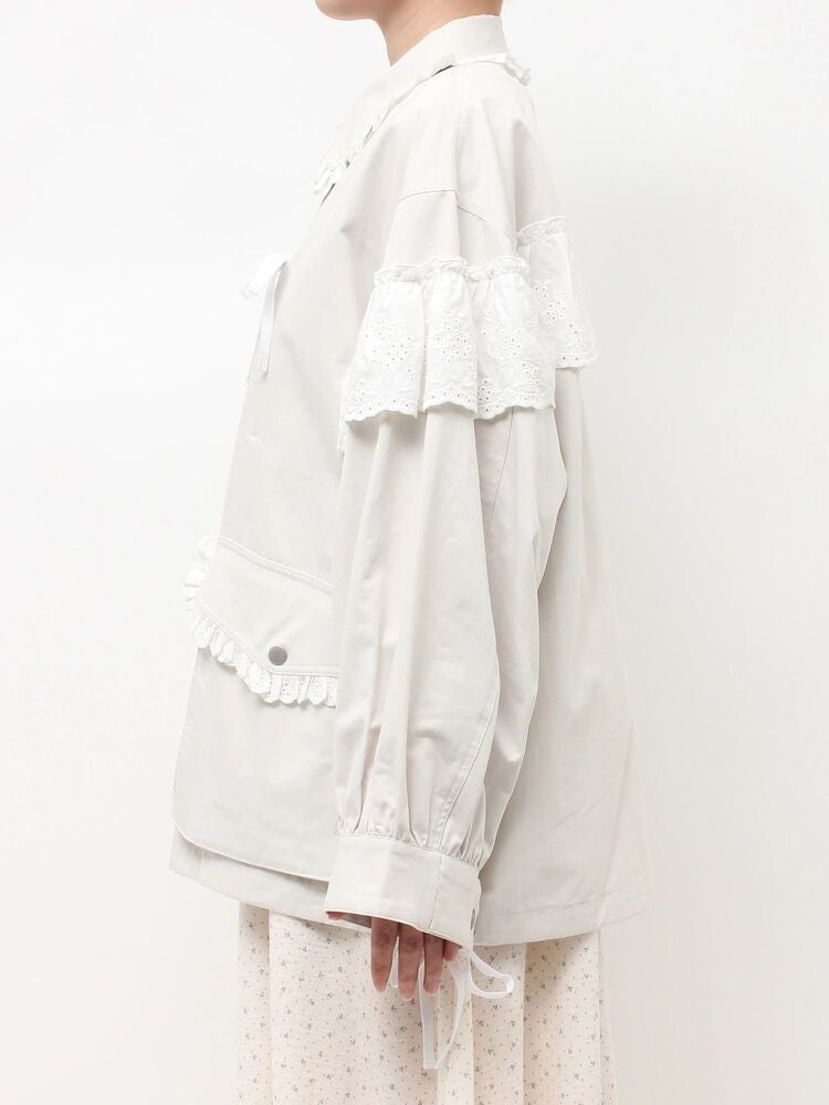 merry jenny｜Lace Military Jacket
