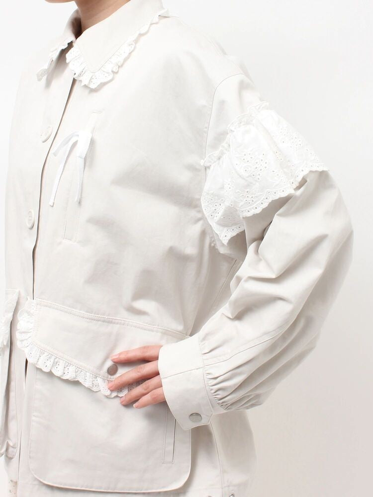 merry jenny｜Lace Military Jacket