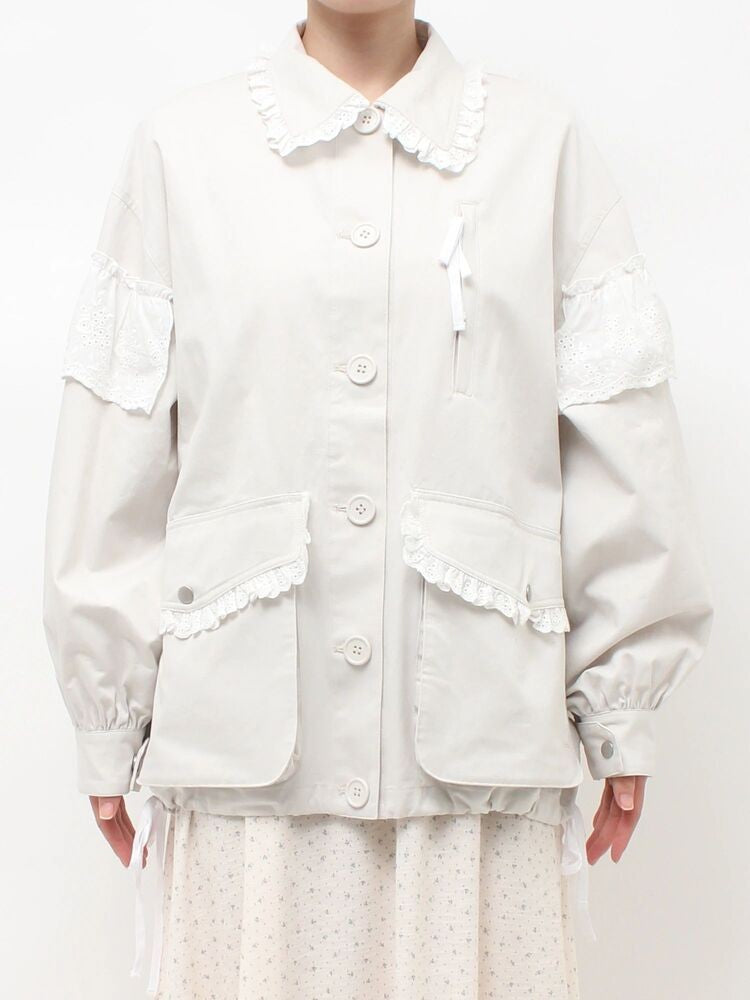 merry jenny｜Lace Military Jacket