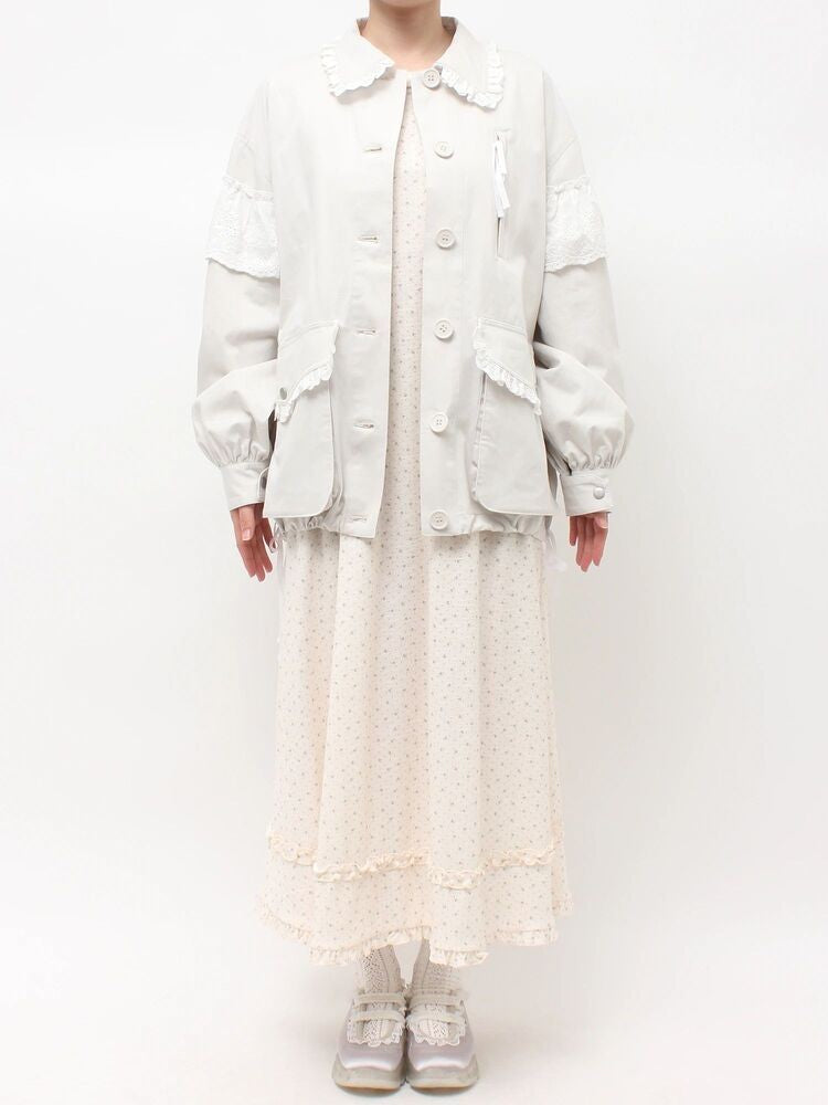 merry jenny｜Lace Military Jacket