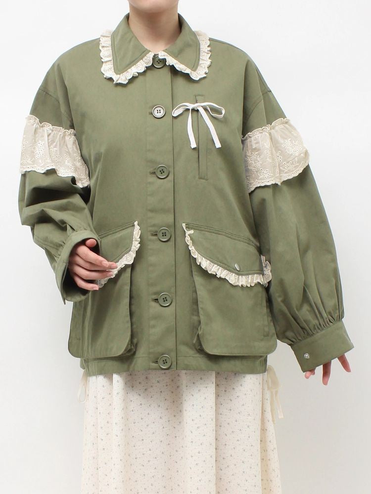 merry jenny｜Lace Military Jacket