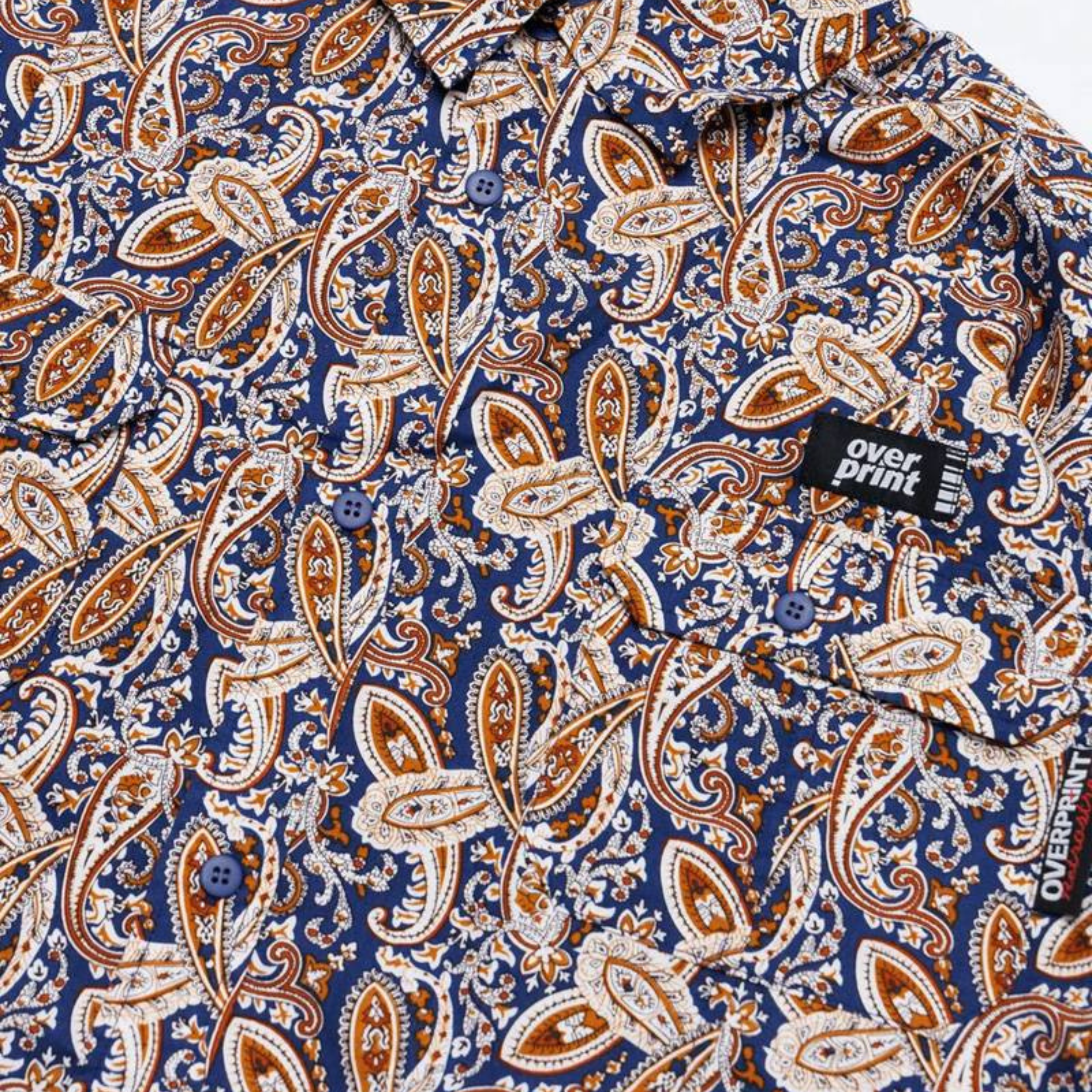 Over Print BREAK WIDE SHIRTS PAISLEY 滿版變形蟲寬版短袖襯衫