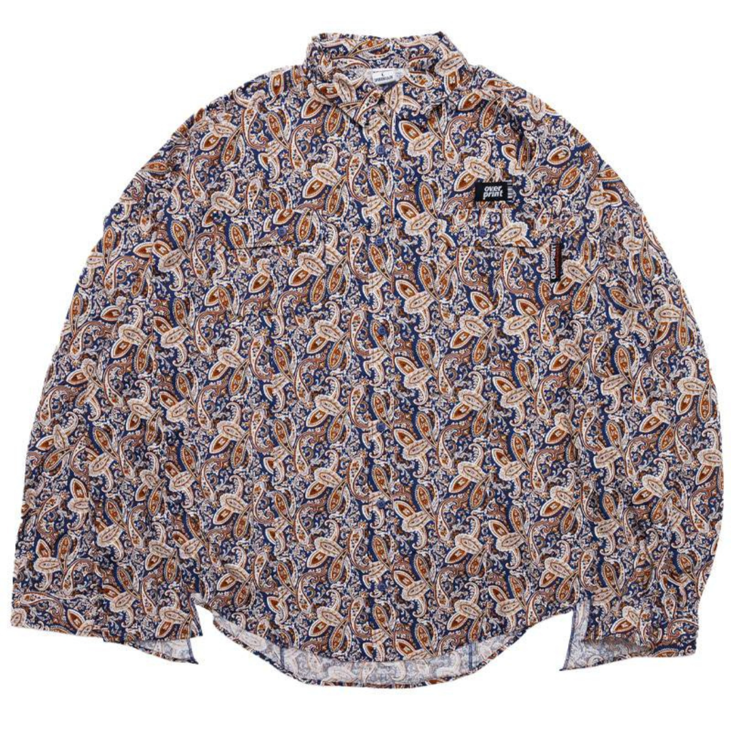 Over Print BREAK WIDE SHIRTS PAISLEY 滿版變形蟲寬版短袖襯衫
