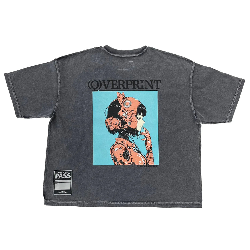 Over Print purupuru pigment Tee A