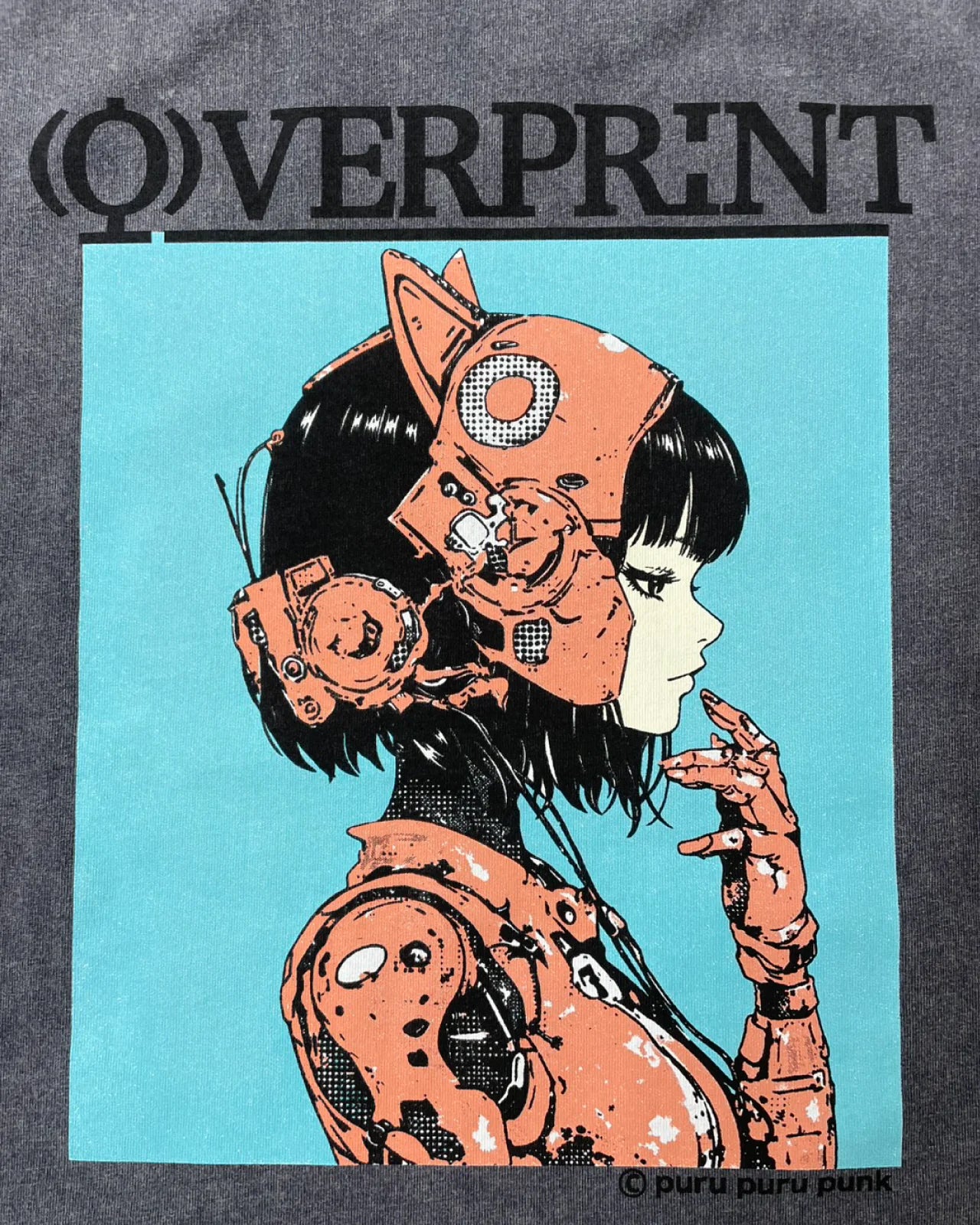 Over Print purupuru pigment Tee A