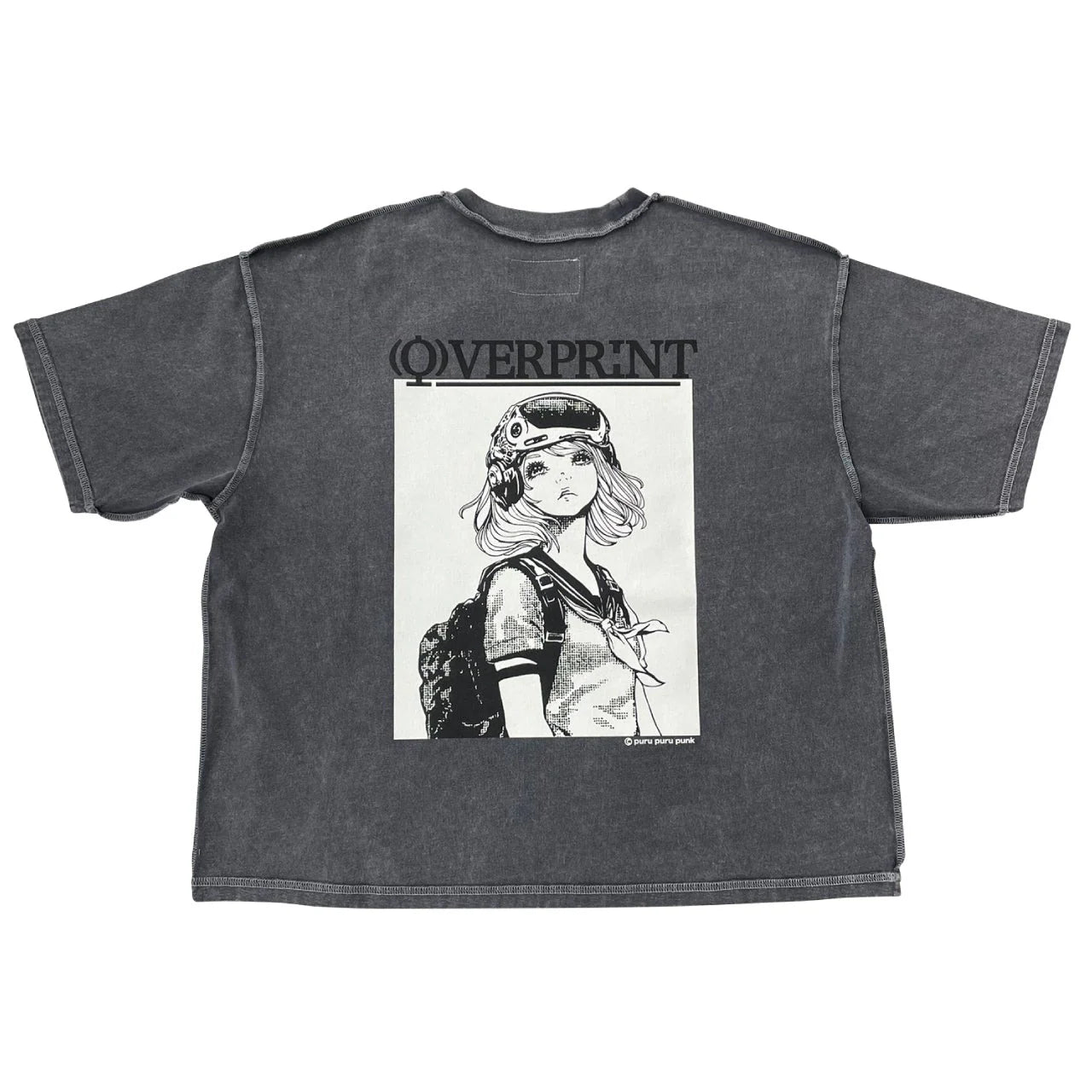 Over Print purupuru pigment Tee D