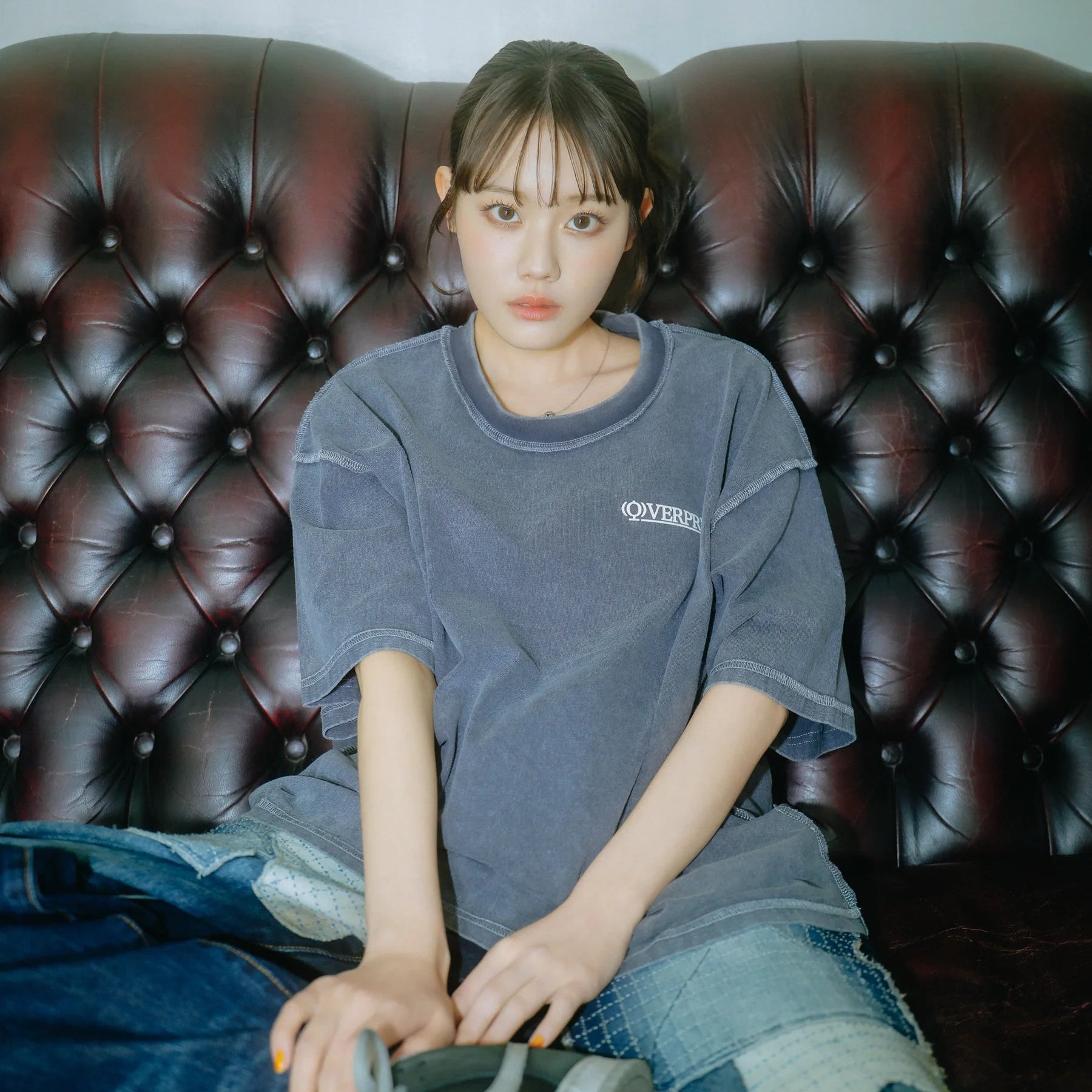 Over Print purupuru pigment Tee D