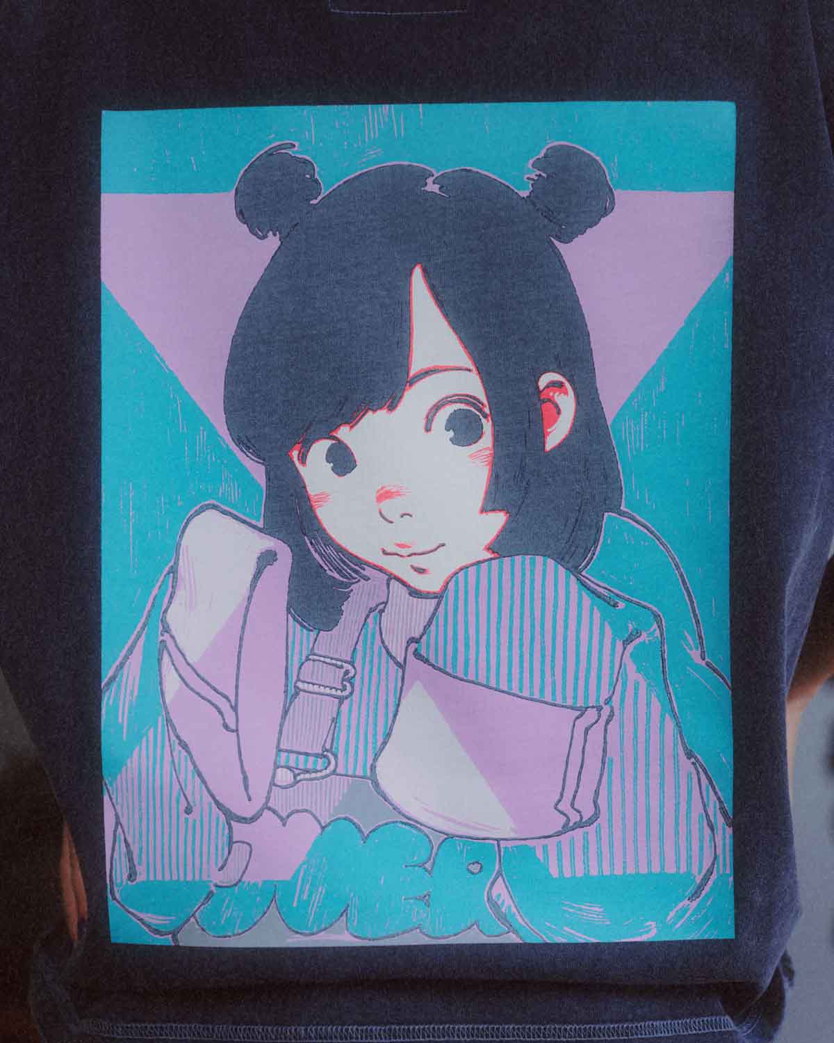 Over Print POP ART pigment Tee Ver15 GLOW IN THE DARK